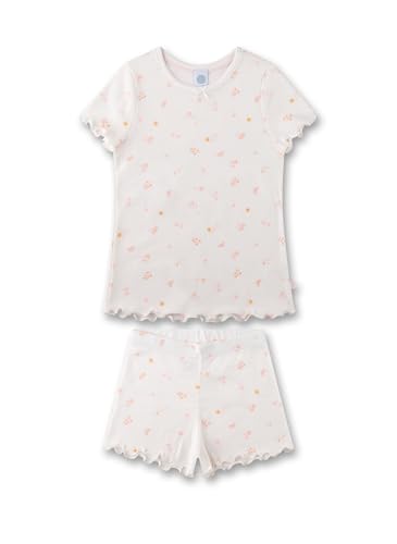 sanetta-m-dchen-schlafanzug-kurz-off-white-blumen-pyjamaset-aus-baumwolle-f-r-m- image 4