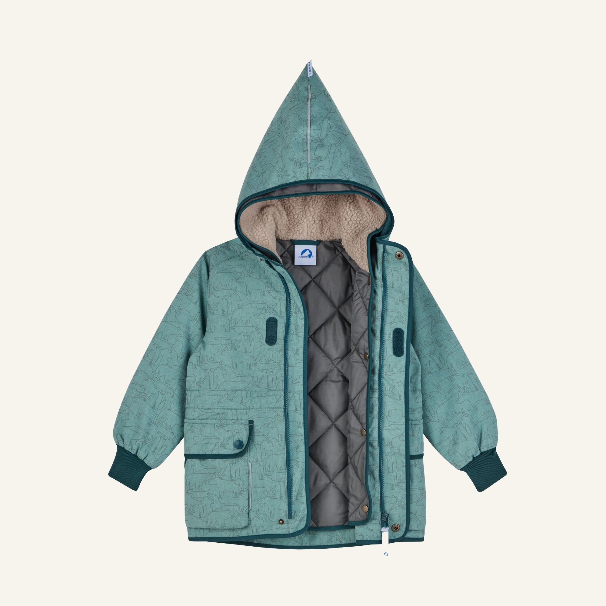 finkid-ranua-2-in-1-kinder-outdoorparka-herausnehmbares-steppfutter image 3