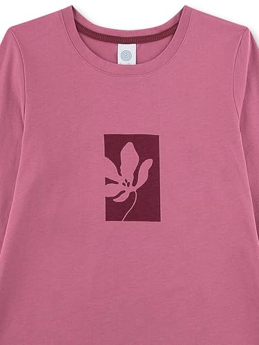 sanetta-m-dchen-schlafanzug-lang-rosa-blume-baumwolle-altrosa-bordeaux image 6