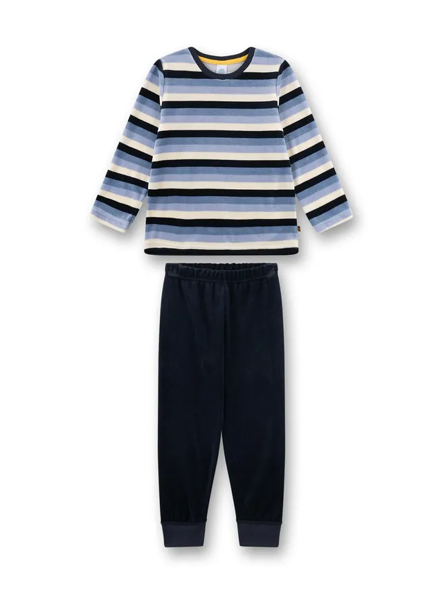 sanetta-jungen-schlafanzug-blau-ringel-aus-nicki-lang image 1