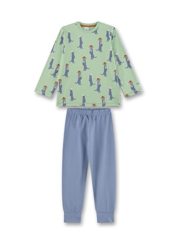 sanetta-jungen-schlafanzug-lang-gr-n-pyjamaset-aus-baumwolle image 4