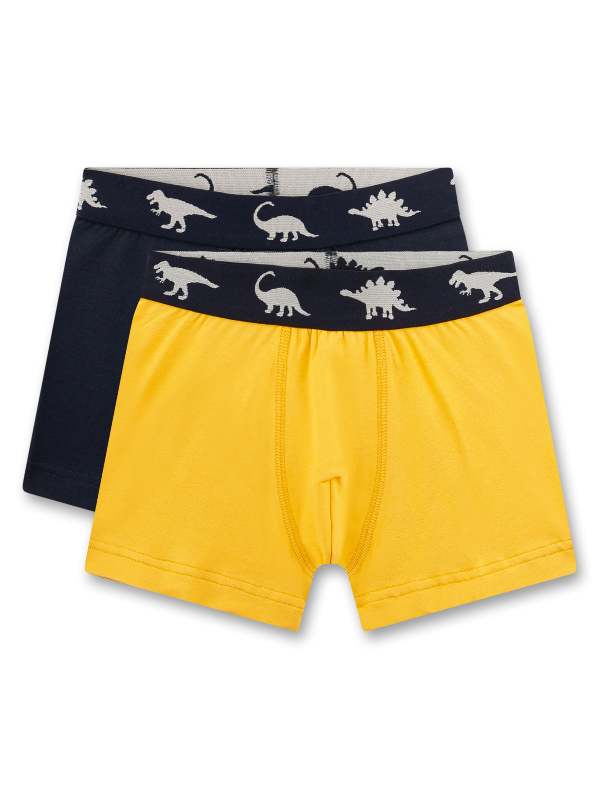 sanetta-jungen-hipshorts-doppelpack-dunkelblau-gelb-baumwoll-mix image 1