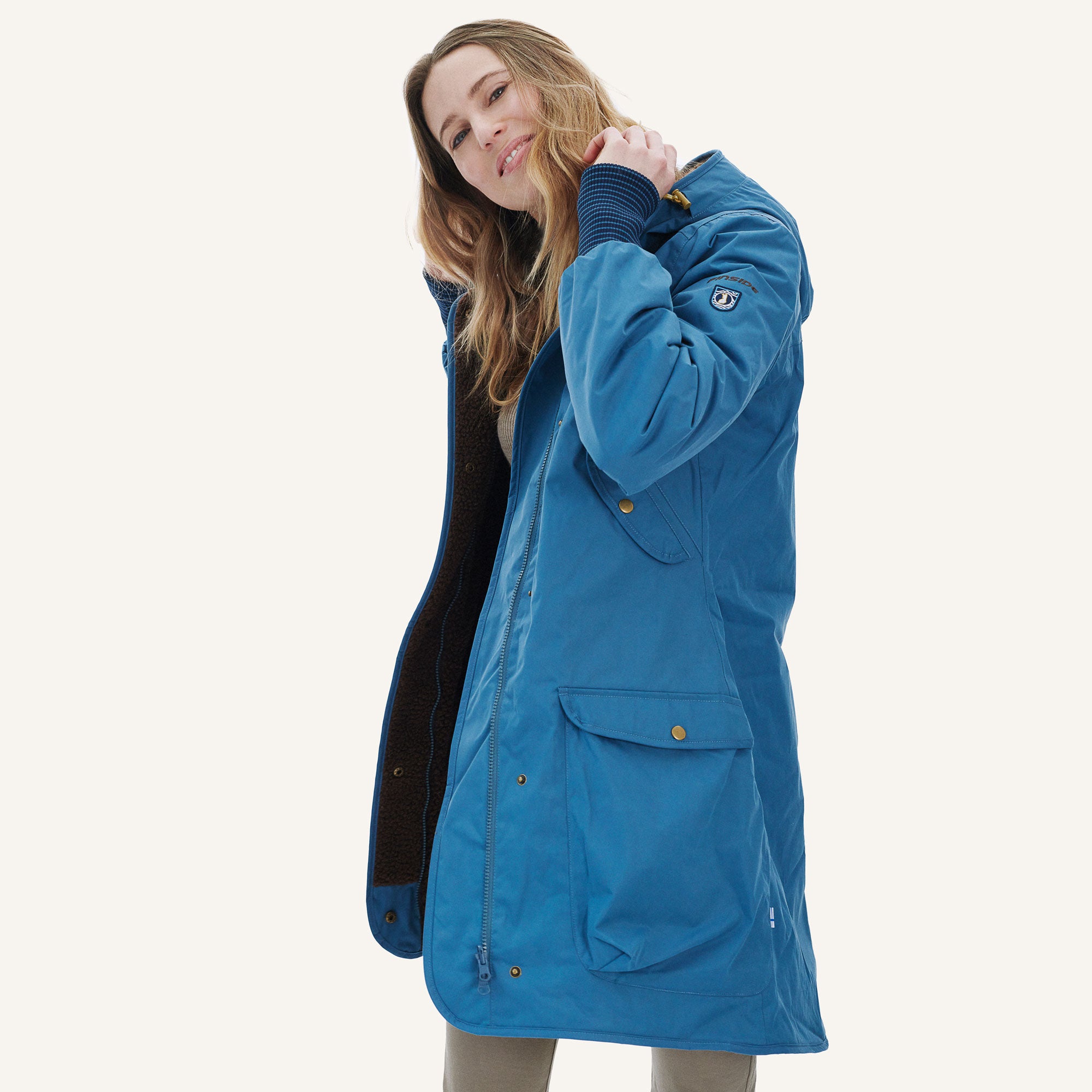 finkid-suomukka-wendbarer-damen-herbstmantel-teddyfleece image 2