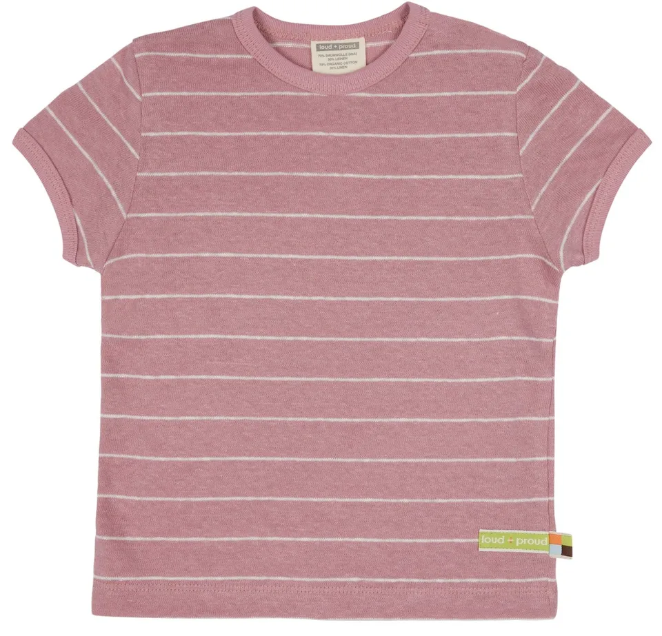 loud-proud-t-shirt-streifen-mit-leinen image 1