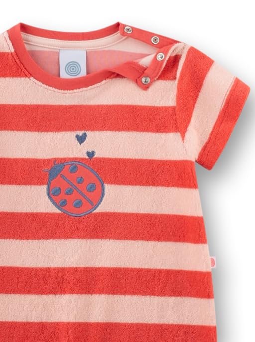 sanetta-baby-strampler-kurz-rot-ringel-marienk-fer-frott-e-spieler-f-r-m-dchen image 5