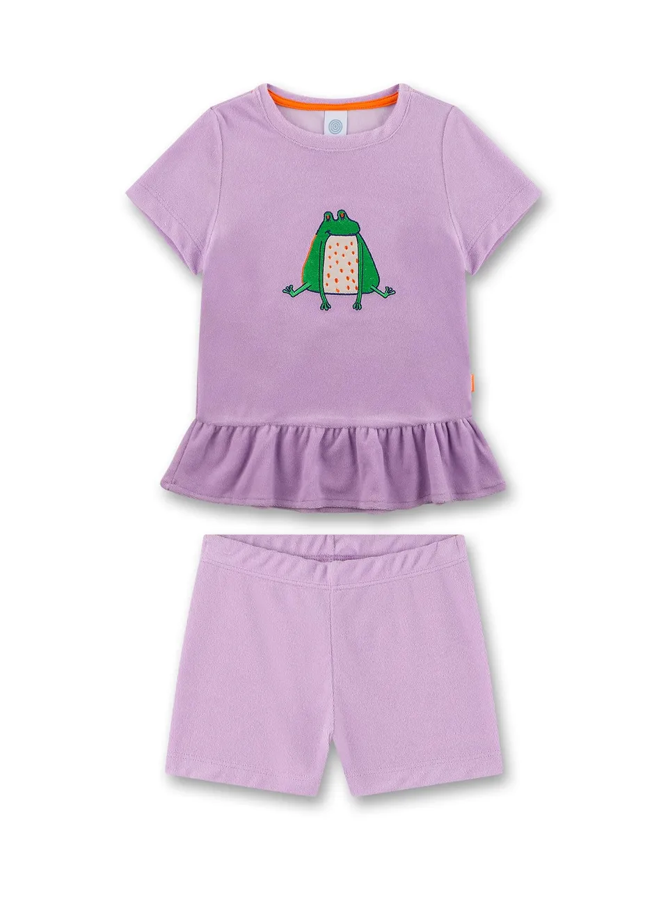 sanetta-m-dchen-schlafanzug-kurz-lila-frosch-pyjamaset-aus-nicky image 1
