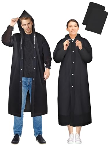 desoto-regenponcho-transparent-2-st-ck-schwarz-wiederverwendbarer-eva-regenmante image 8