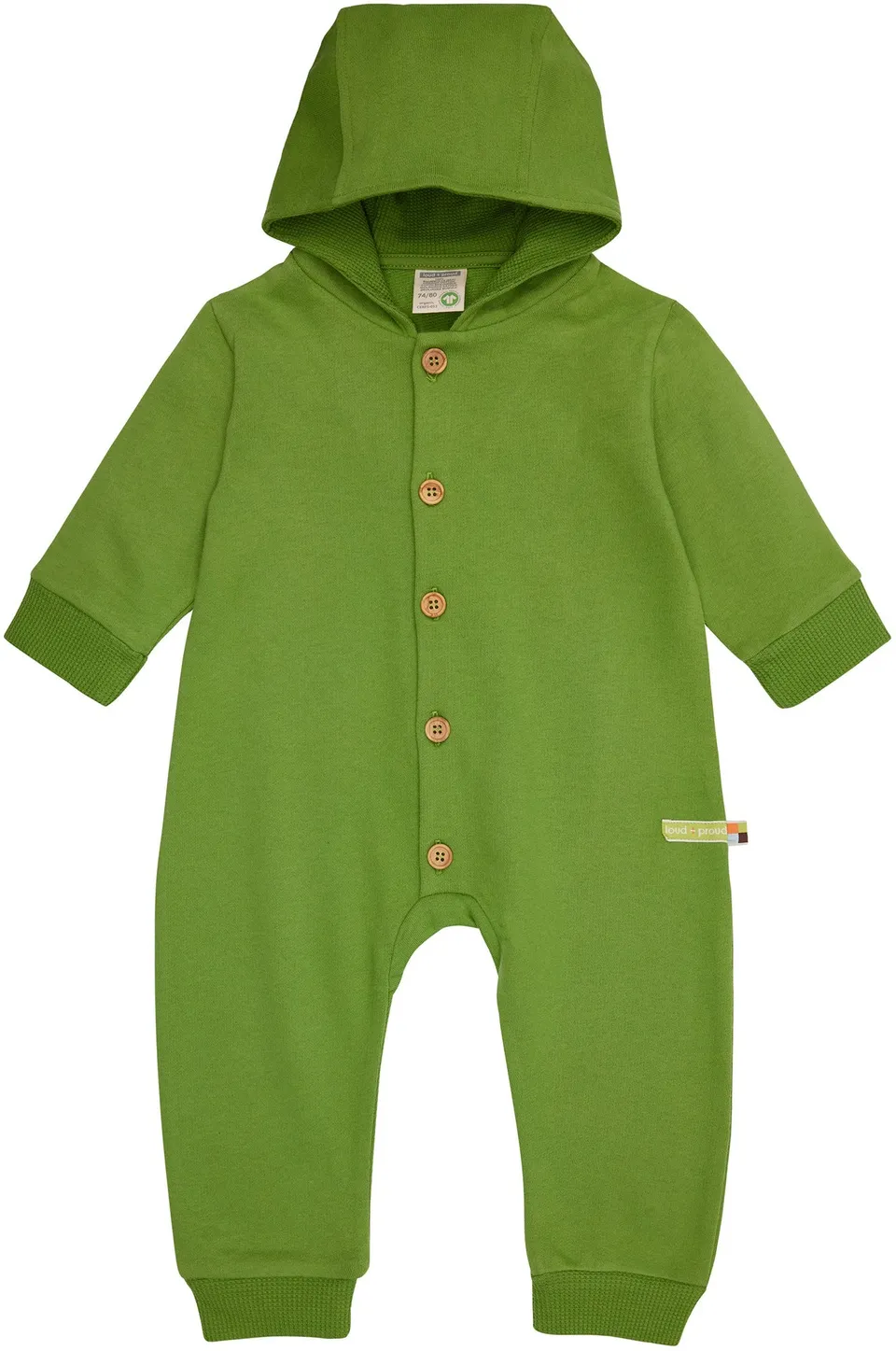loud-proud-sweat-overall-mit-kapuze-baby-overall-aus-sweat image 1