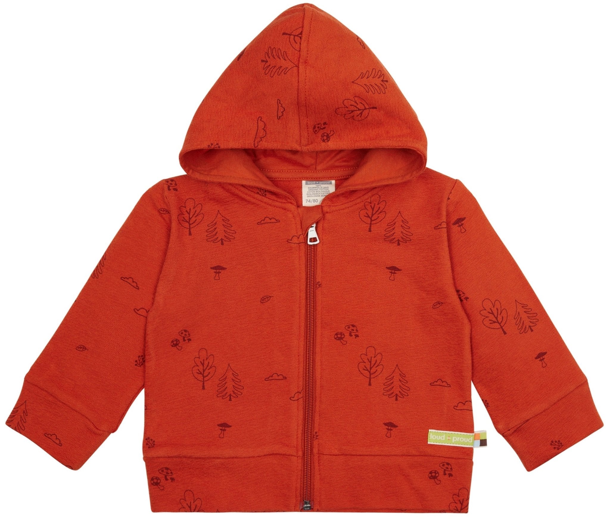 loud-proud-jacke-strukturstrick-mit-druck-kapuzenjacke-wald-motiv image 7