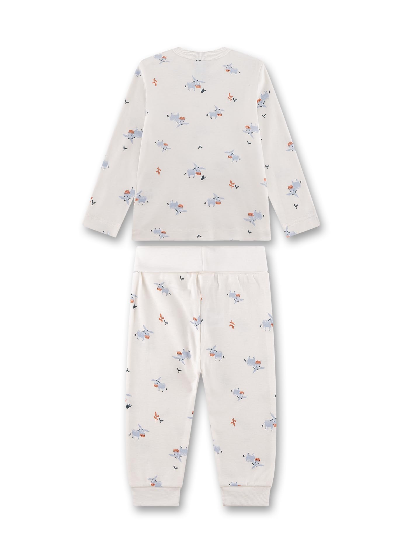 sanetta-jungen-schlafanzug-off-white-esel-schlafanzug-aus-bio-baumwolle image 2