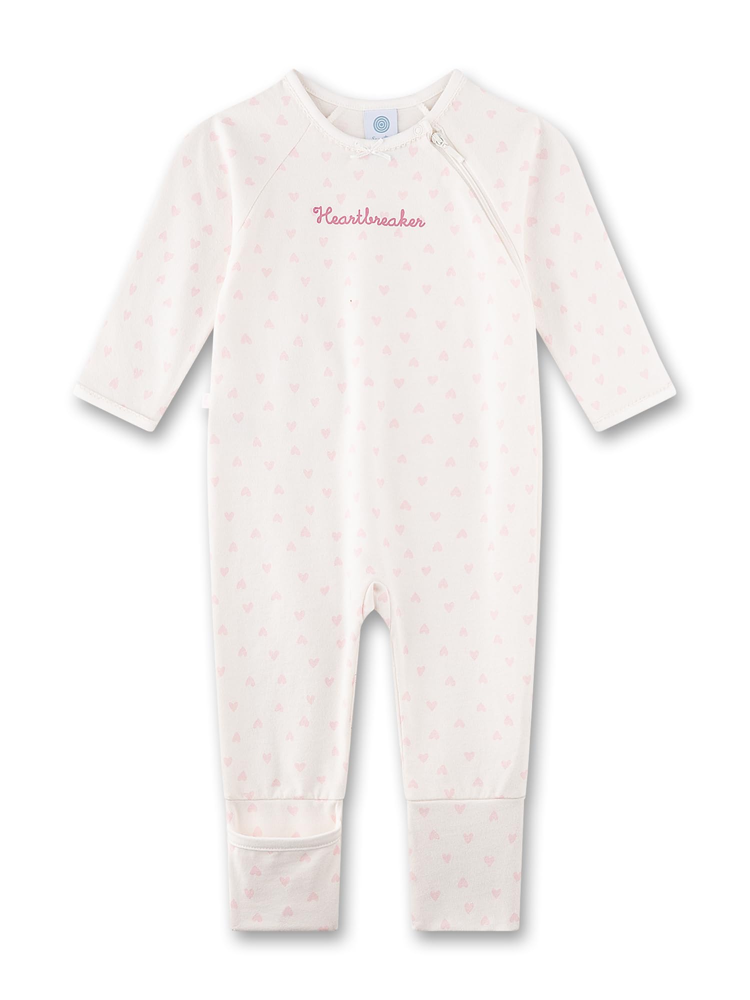 sanetta-baby-strampler-wei-herzen-beige-m-dchen-overall-baumwolle image 1