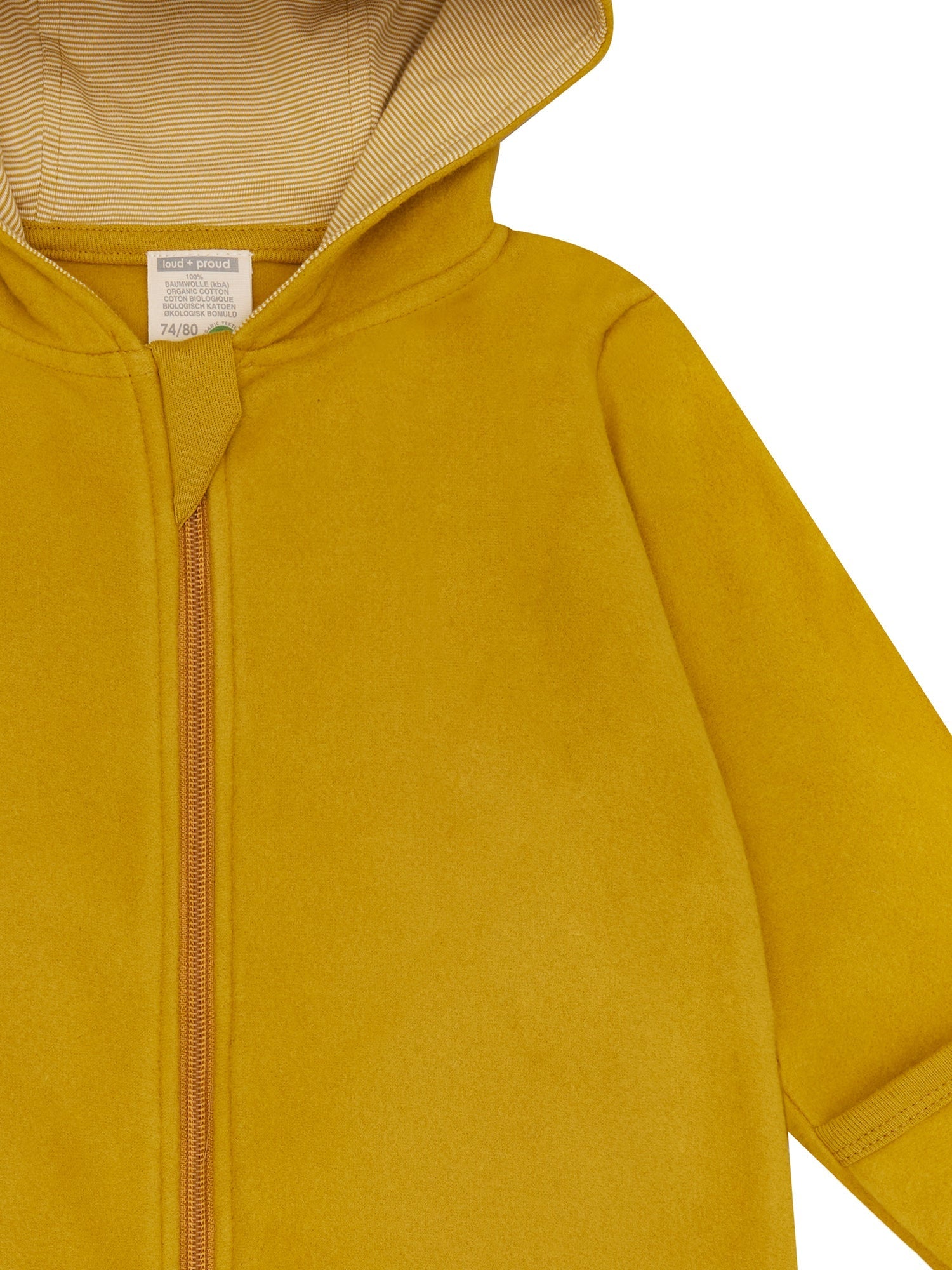 loud-proud-overall-aus-baumwoll-fleece-baby-winteroverall-mit-kapuze image 3