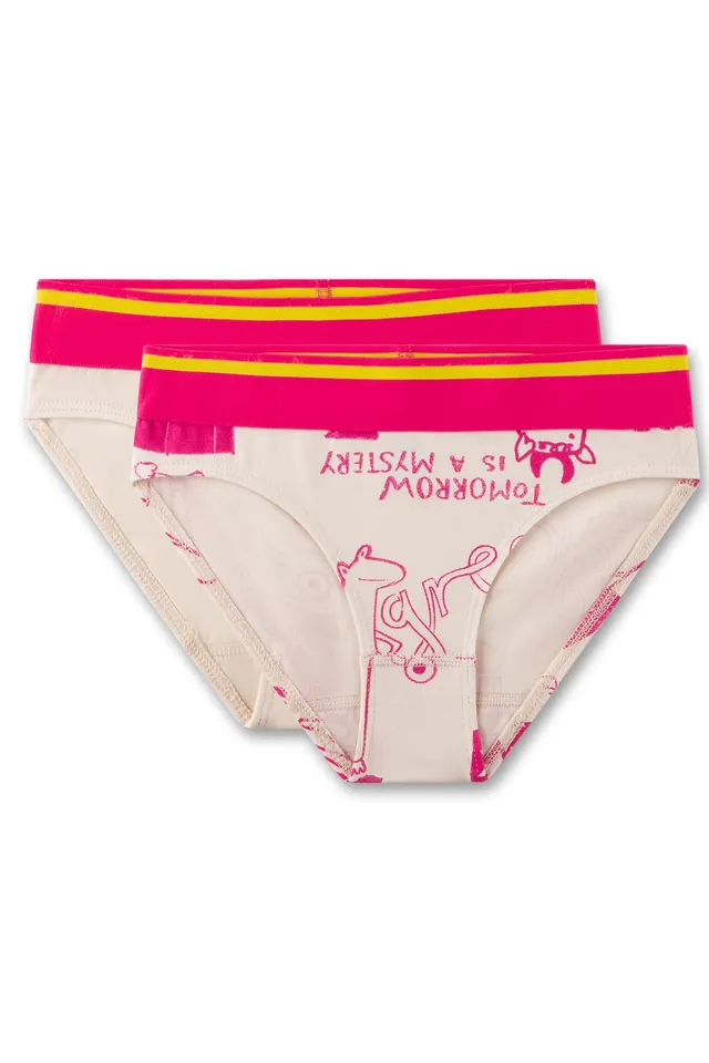 sanetta-m-dchen-rioslip-doppelpack-beige-mit-motivprint-pink-unterhose-aus-baumw image 1