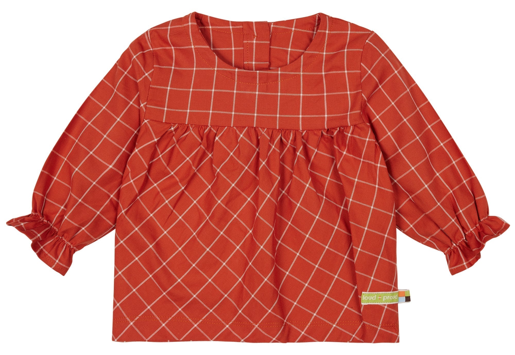 loud-proud-karo-bluse-karierte-m-dchen-bluse-mit-holzkn-pfen image 1