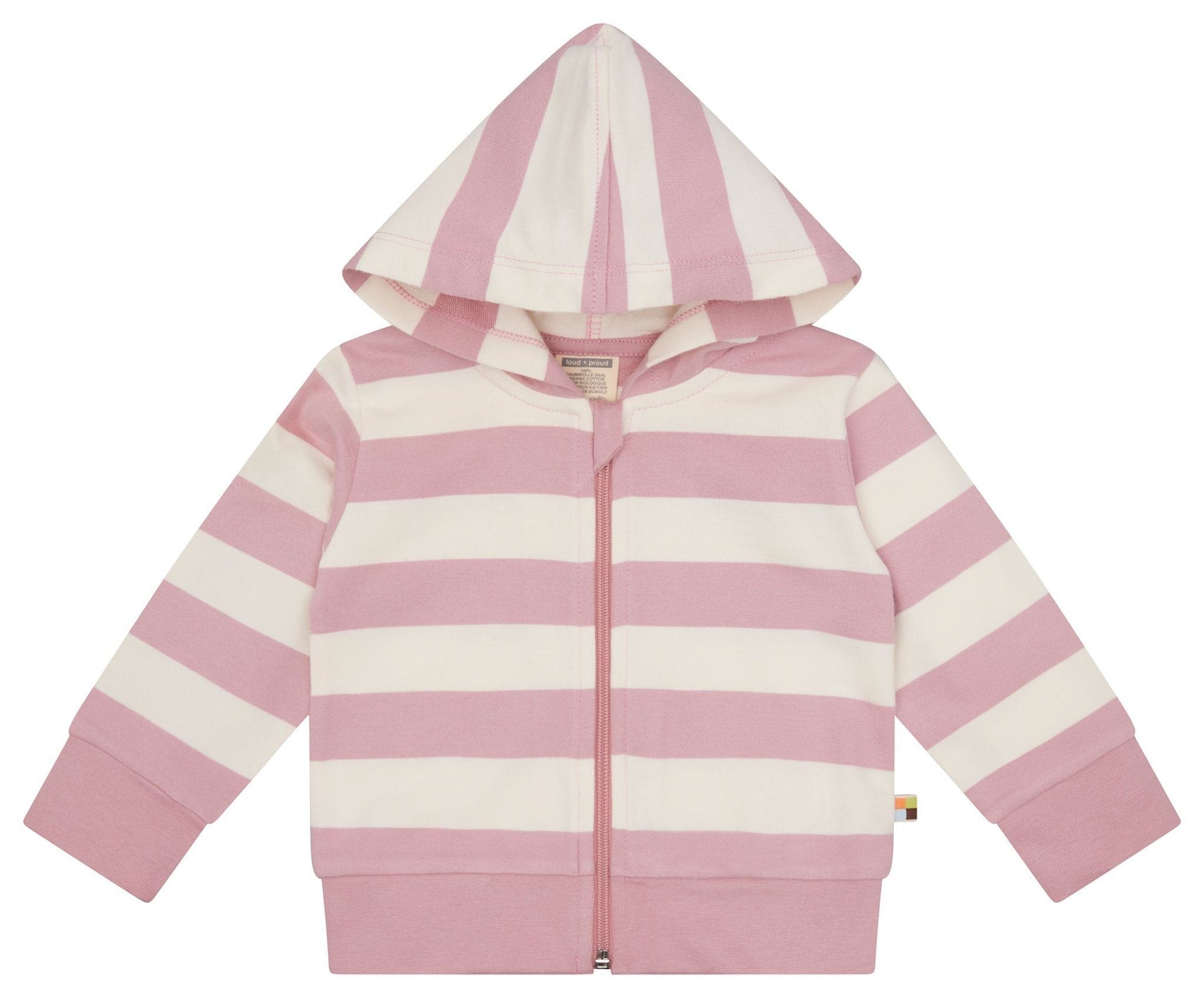 loud-proud-sweatjacke-blockstreifen-kapuze-kinder-sweatjacke image 1