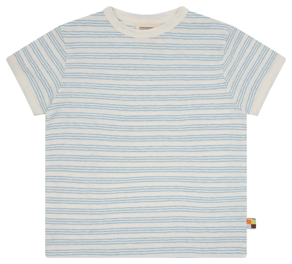 loud-proud-t-shirt-streifen-mit-leinen-kinder-shirt image 1