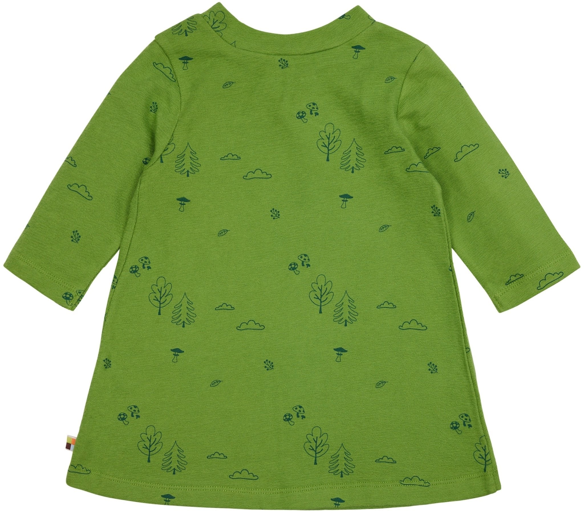 loud-proud-kleid-langarm-strukturstrick-mit-druck-langarmkleid-wald-motiv image 2