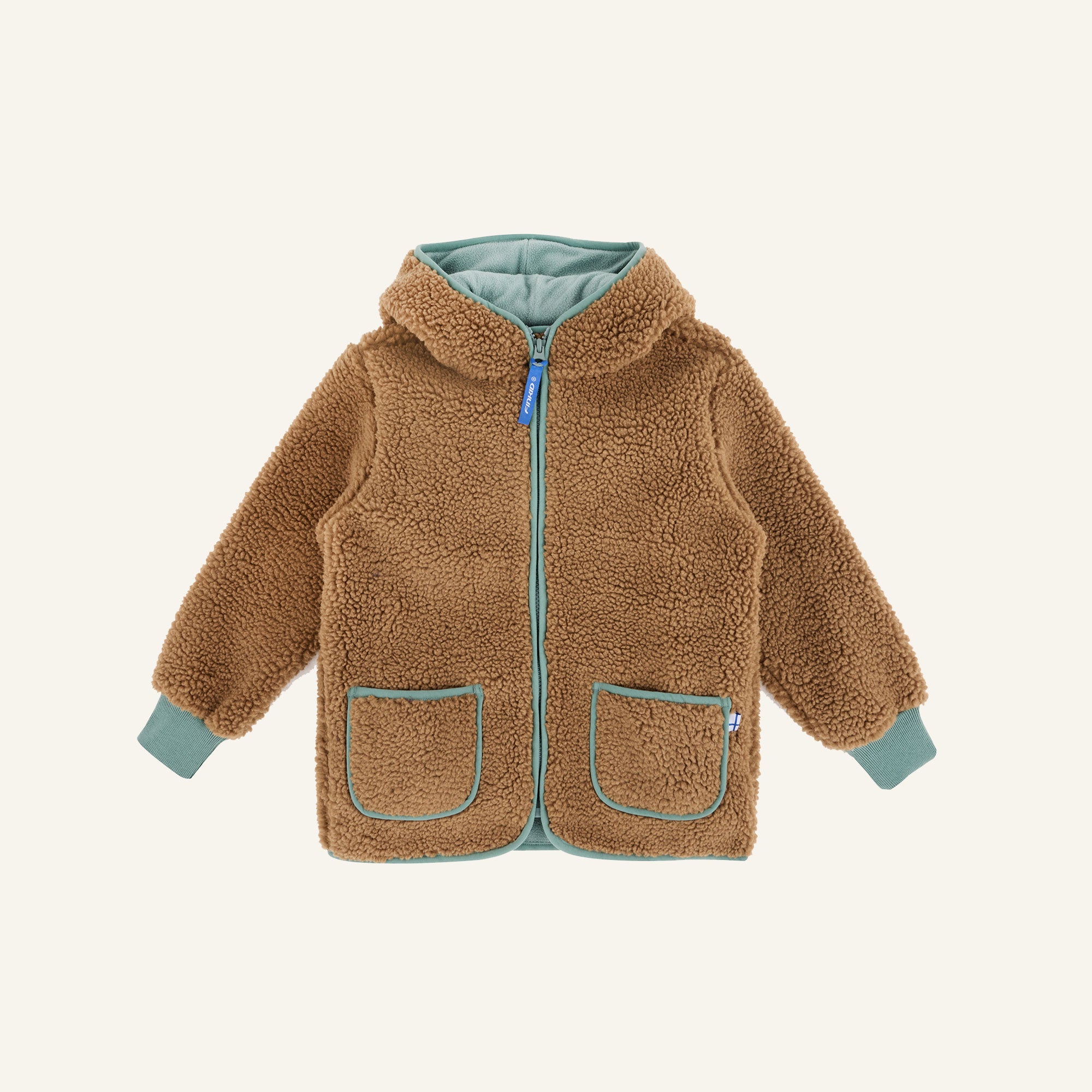 finkid-tonttu-teddy-kinder-teddyfleece-jacke-zip-in image 3