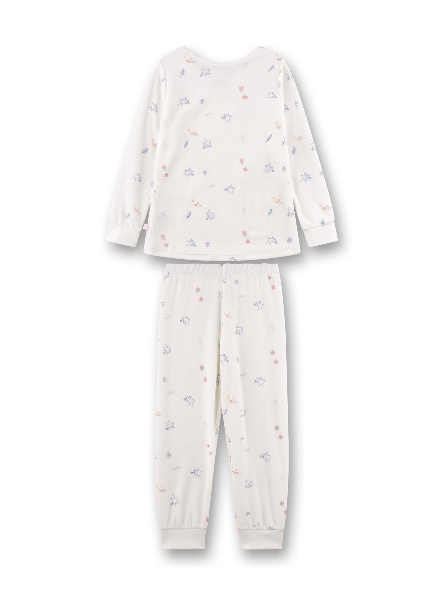 sanetta-m-dchen-schlafanzug-off-white-birds-aus-nicki image 2