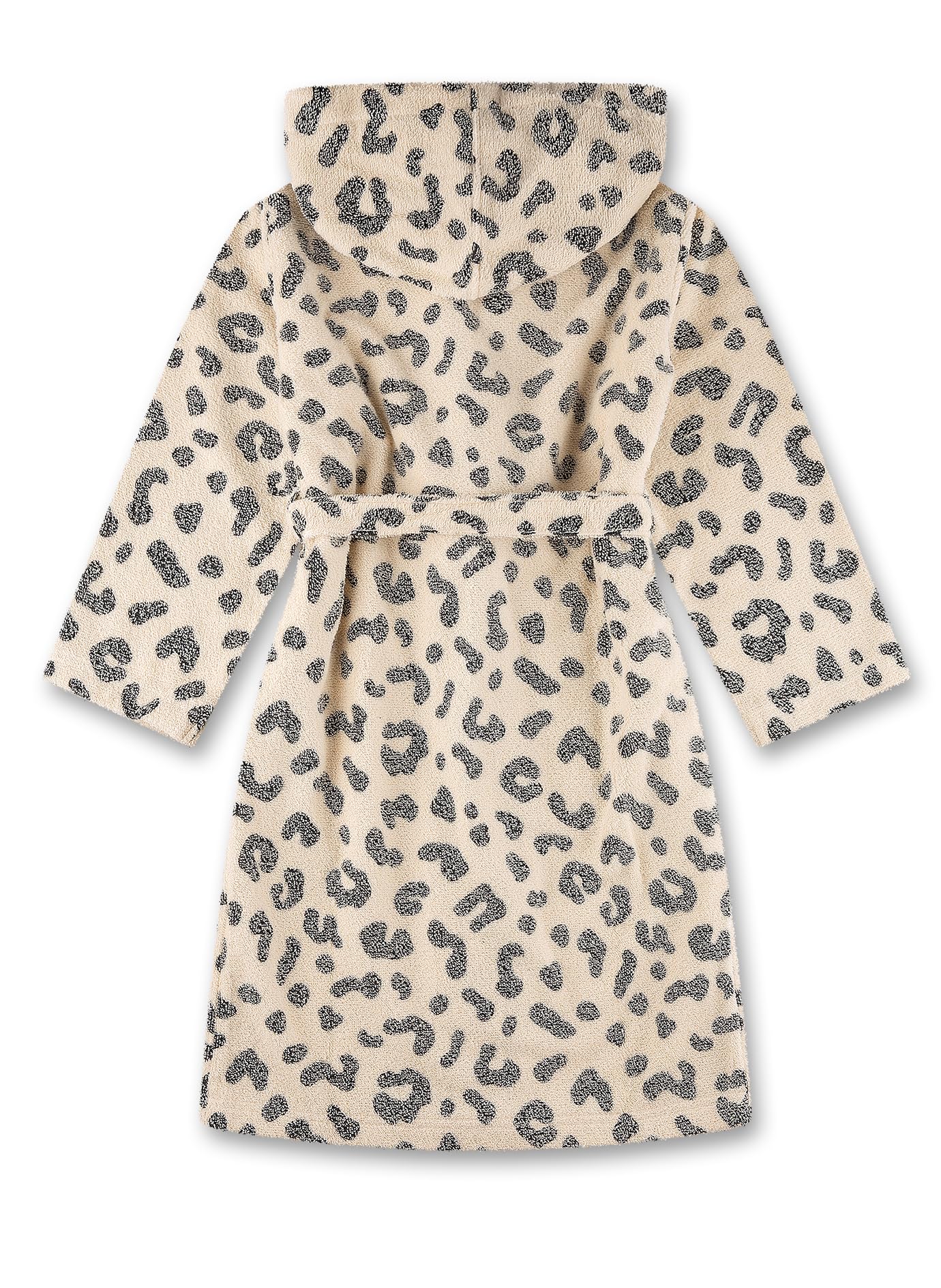 sanetta-m-dchen-bademantel-beige-mit-leo-muster-aus-baumwoll-mix image 2