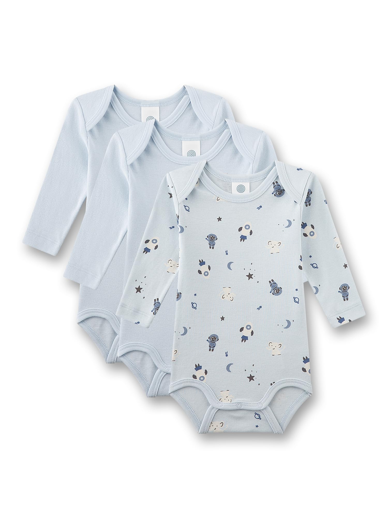 sanetta-baby-body-dreierpack-langarm-hellblau-weltall image 1