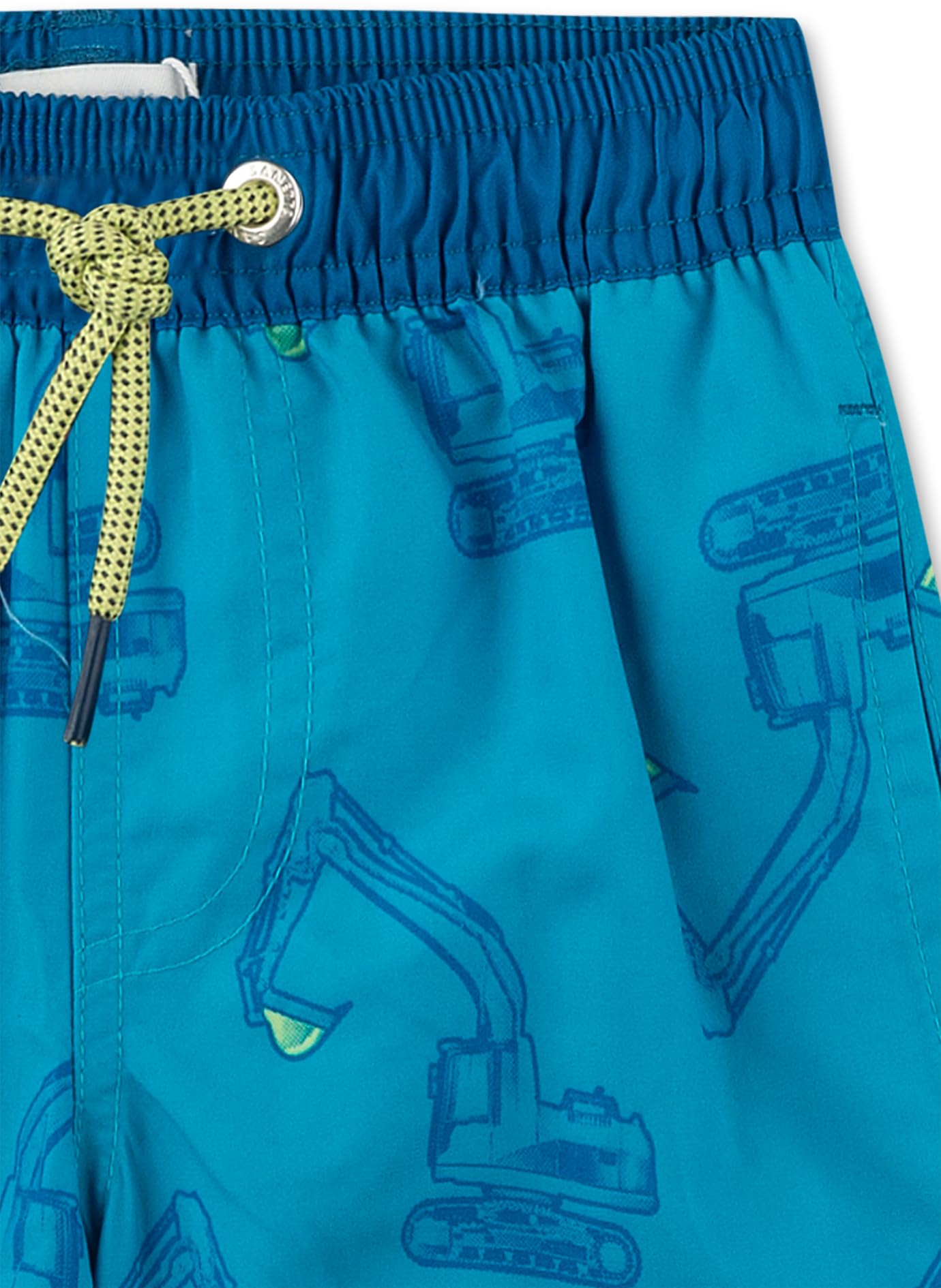 sanetta-jungen-badeshorts-blau-bagger-aus-recyceltem-polyester image 3