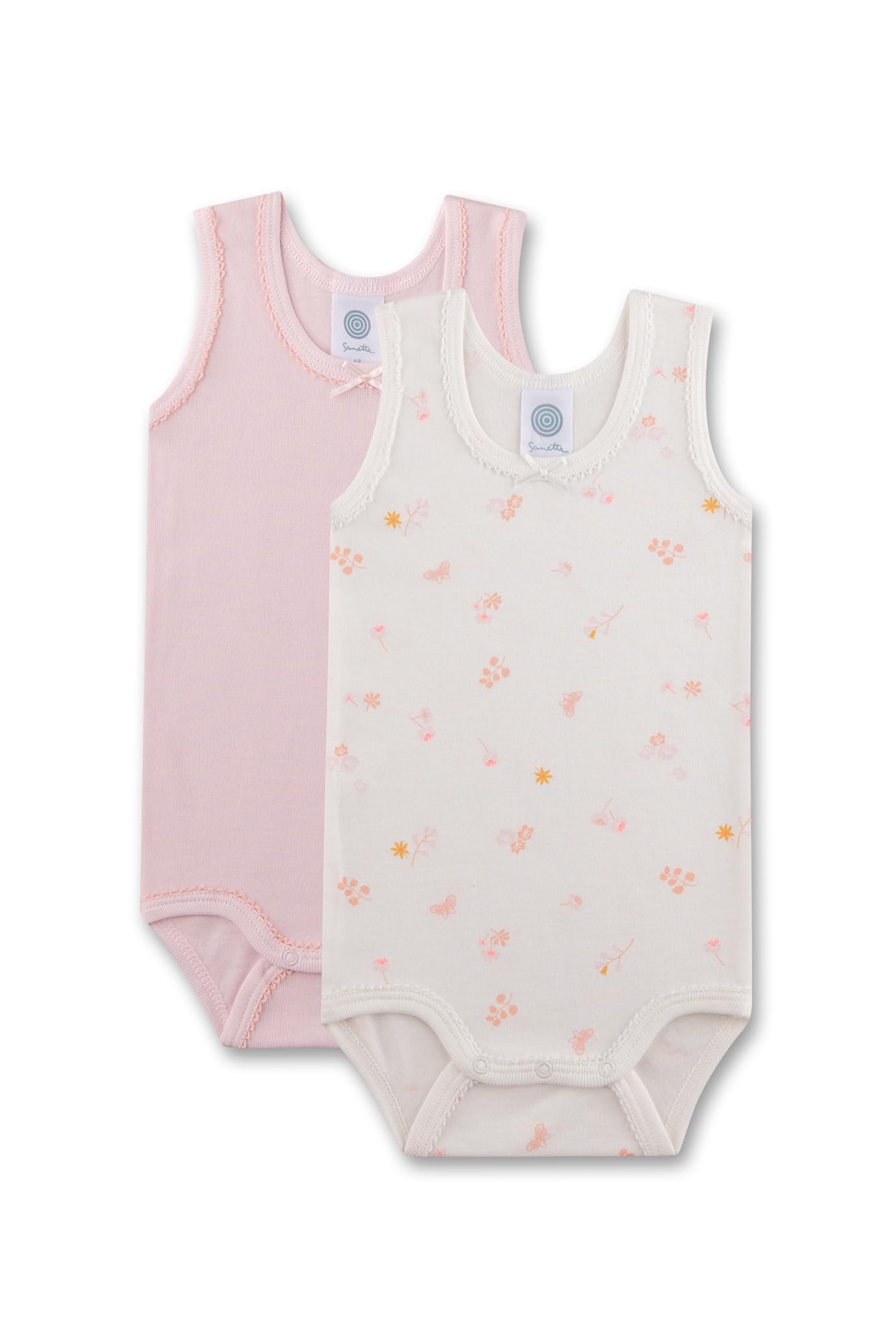 sanetta-baby-body-rmellos-doppelpack-rosa-off-white-blumen-f-r-m-dchen image 1
