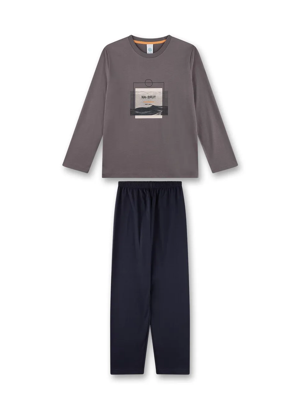 sanetta-jungen-schlafanzug-grau-pyjamaset-jungen-aus-baumwolle image 1