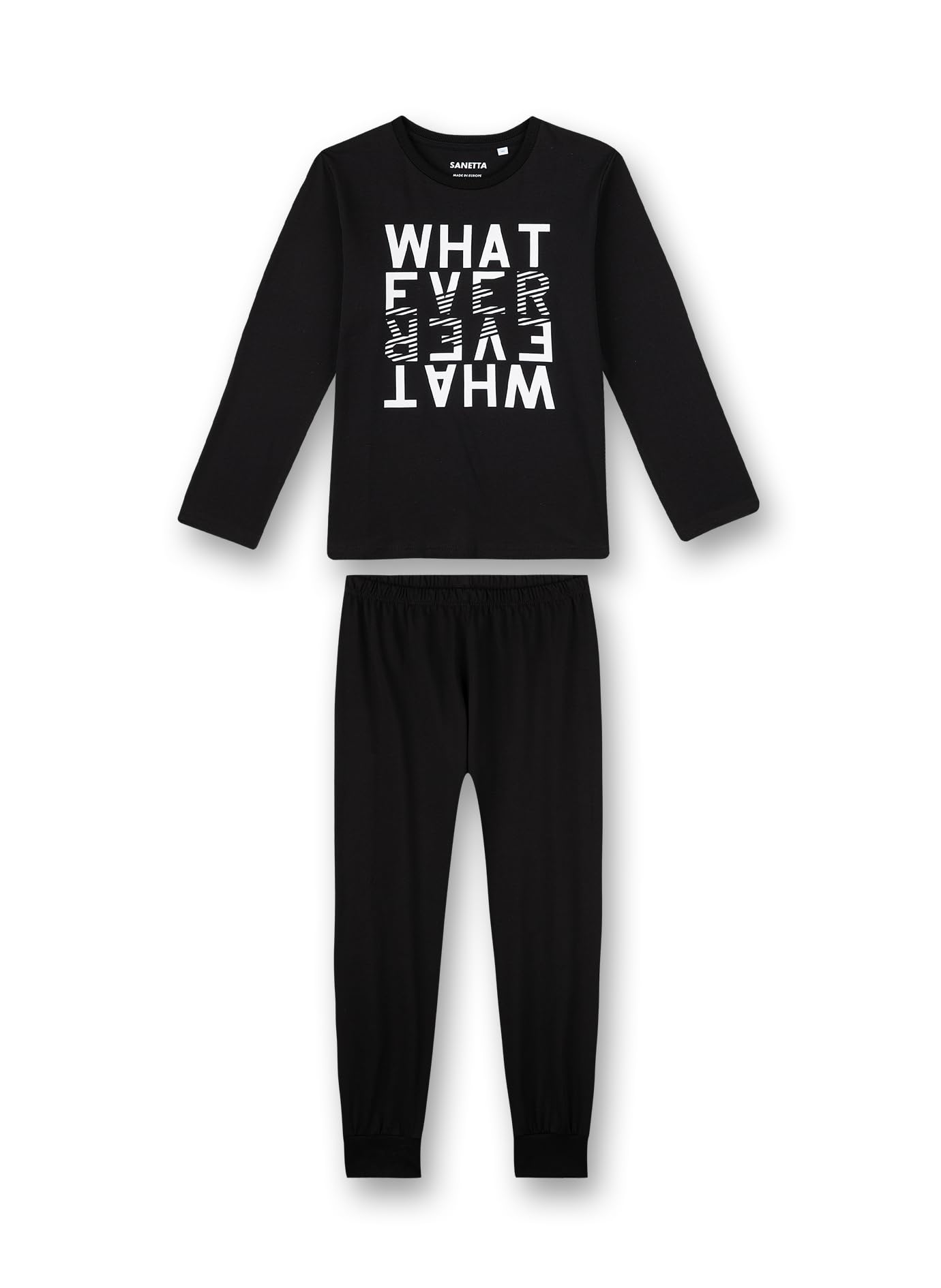sanetta-jungen-schlafanzug-lang-schwarz-pyjamaset-baumwolle image 1