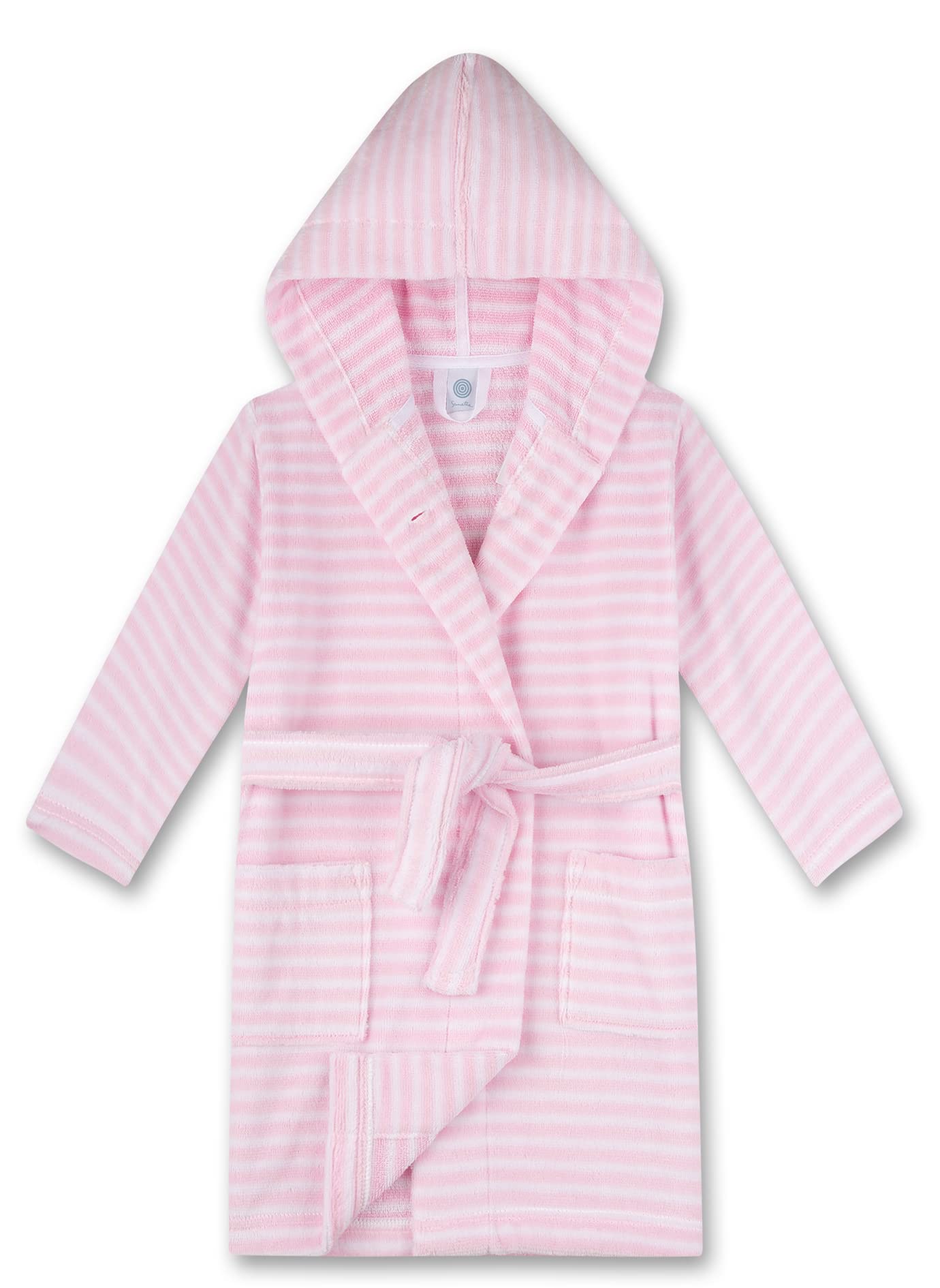 sanetta-m-dchen-bademantel-rosa-gestreift-baumwoll-mix image 1
