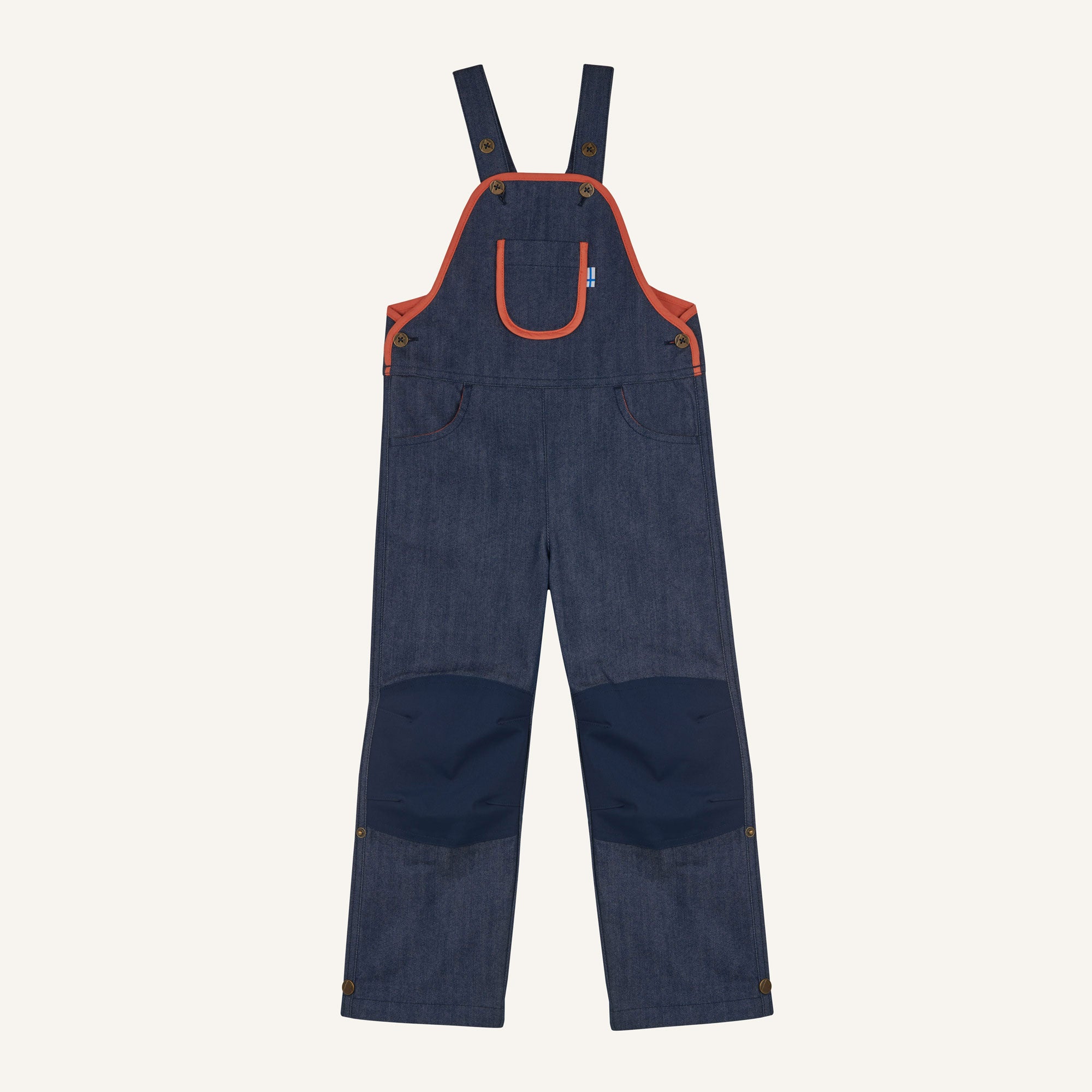 finkid-loiri-denim-kinder-latzhose-robuste-jeans-outdoorhose-mit-kniebesatz image 3