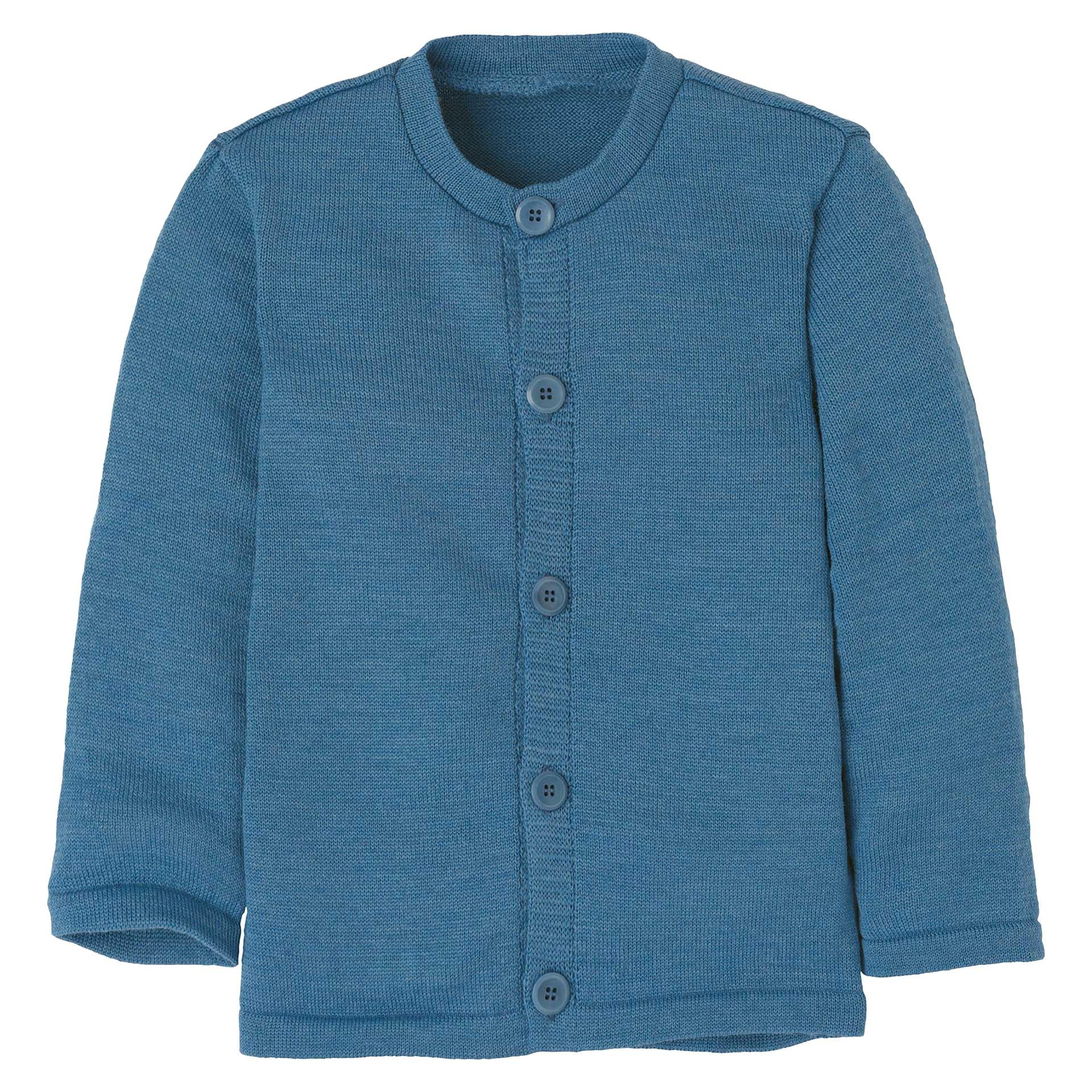 disana-strick-jacke-kinder-bio-merino-mit-steinnuss-kn-pfen-gr-86-140 image 1