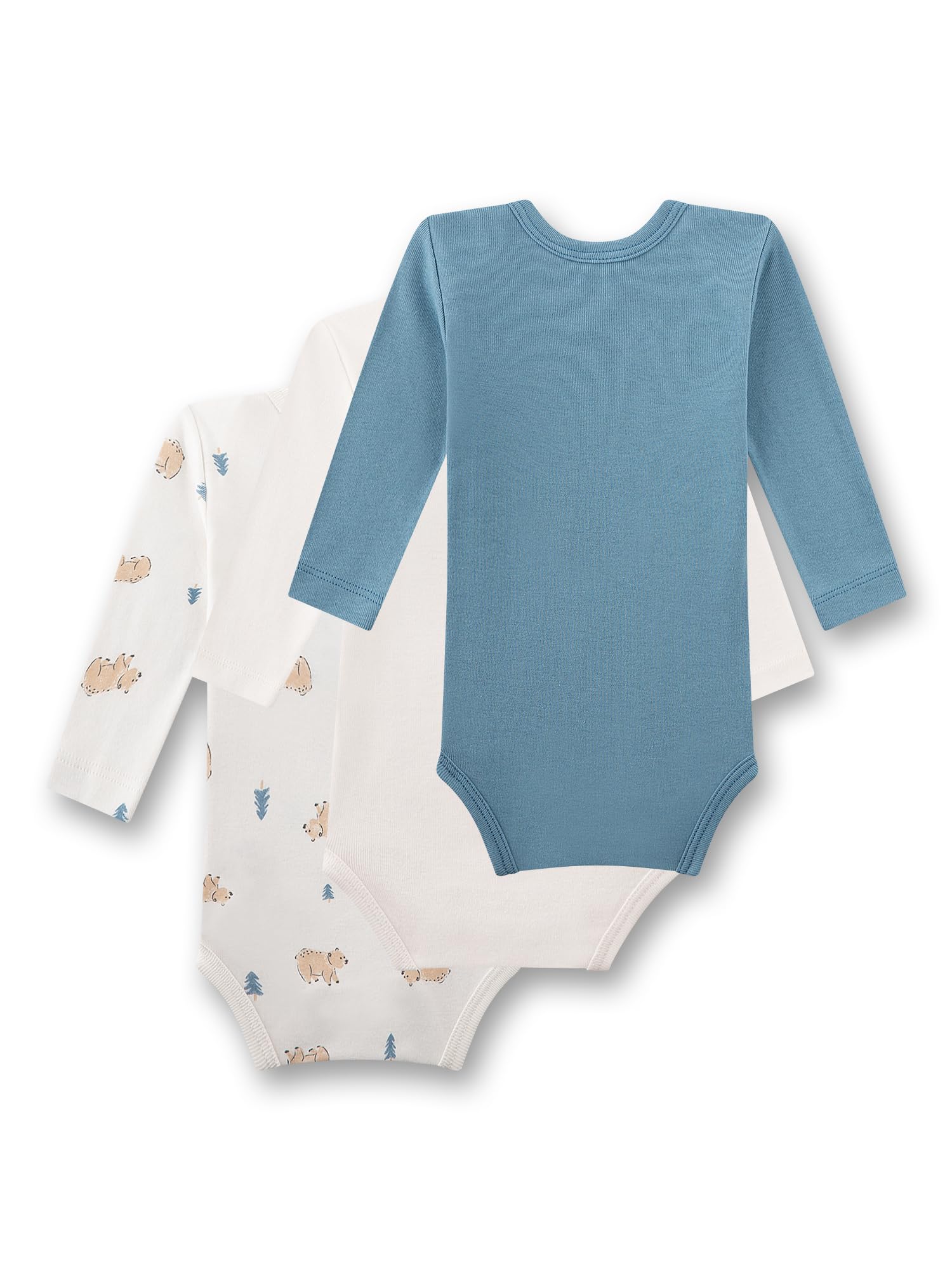 sanetta-baby-body-langarm-beige-blau-b-rchen-3er-set image 2