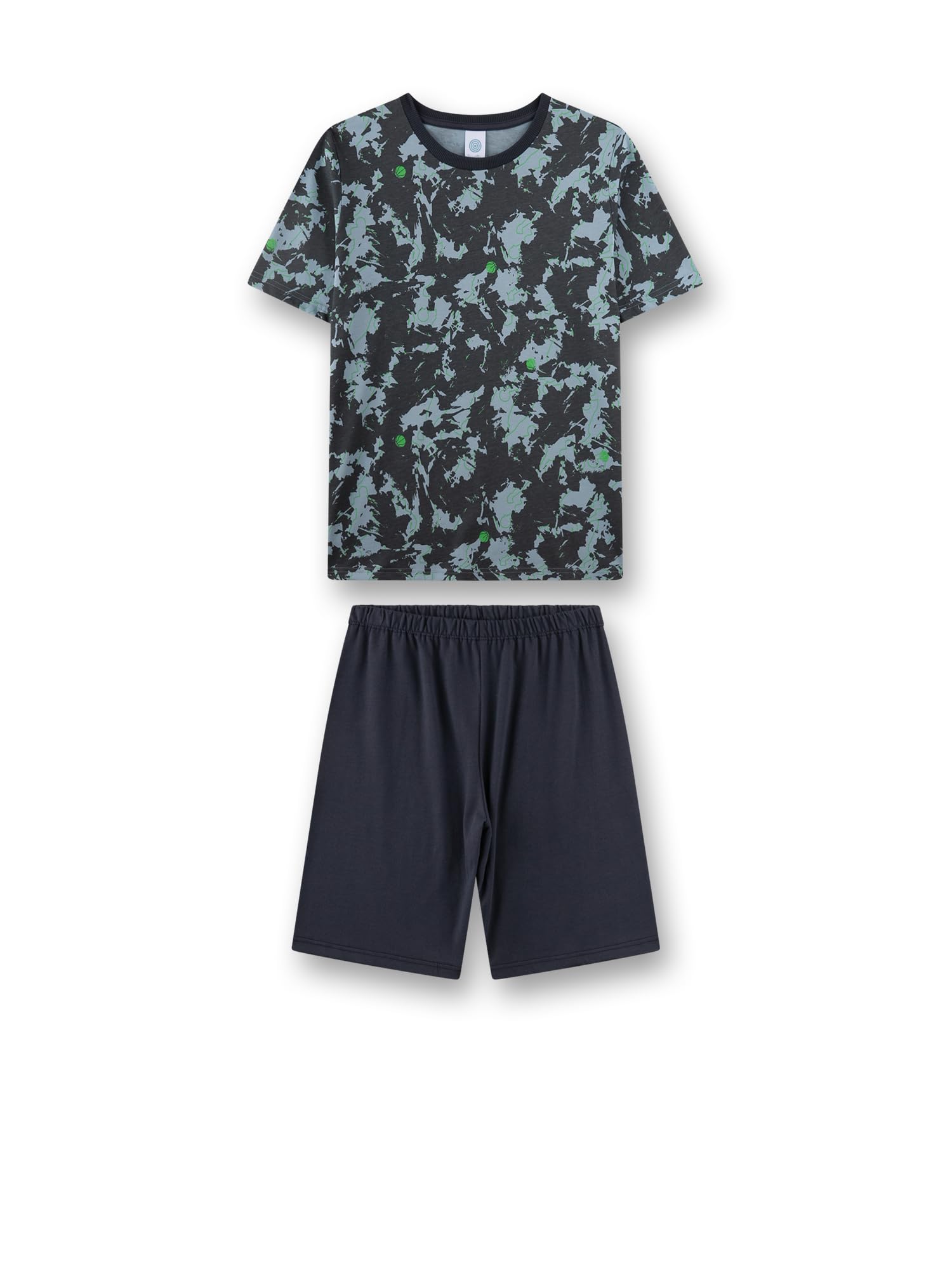 sanetta-jungen-schlafanzug-kurz-blau-basketball-100-baumwolle image 1