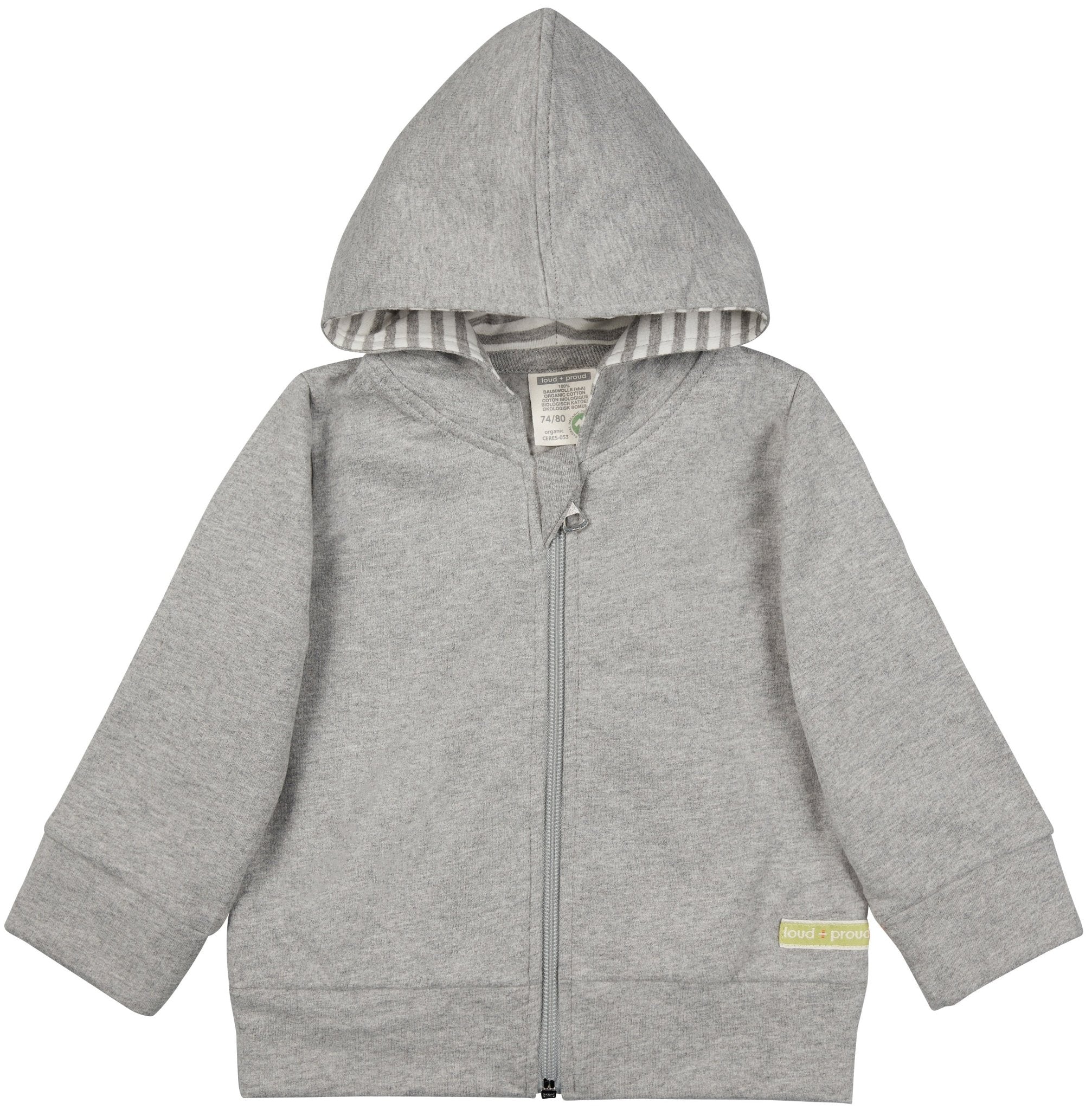 loud-proud-sweatjacke-mit-kapuze-samtige-oberfl-che image 1