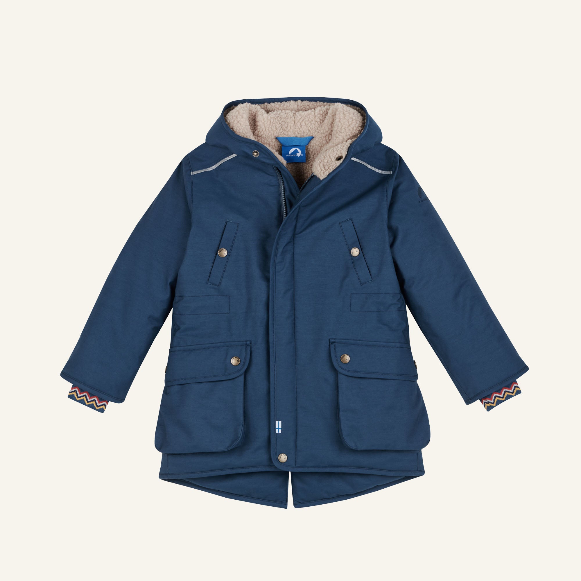 finkid-tuulikki-winterparka-f-r-kinder-wasserdicht-mit-teddyfutter image 1