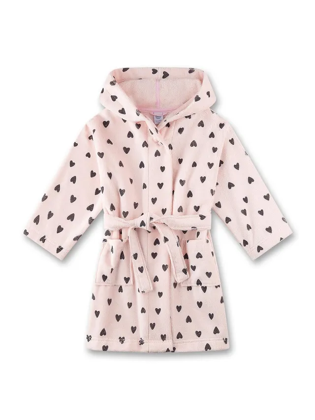 sanetta-m-dchen-bademantel-frott-e-rosa-herzen-kinderbademantel image 1