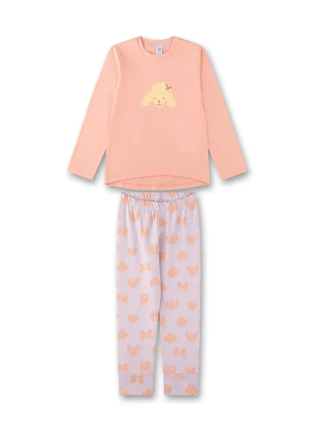 sanetta-m-dchen-schlafanzug-lang-orange-pyjamaset-m-dchen-aus-bio-baumwolle image 1