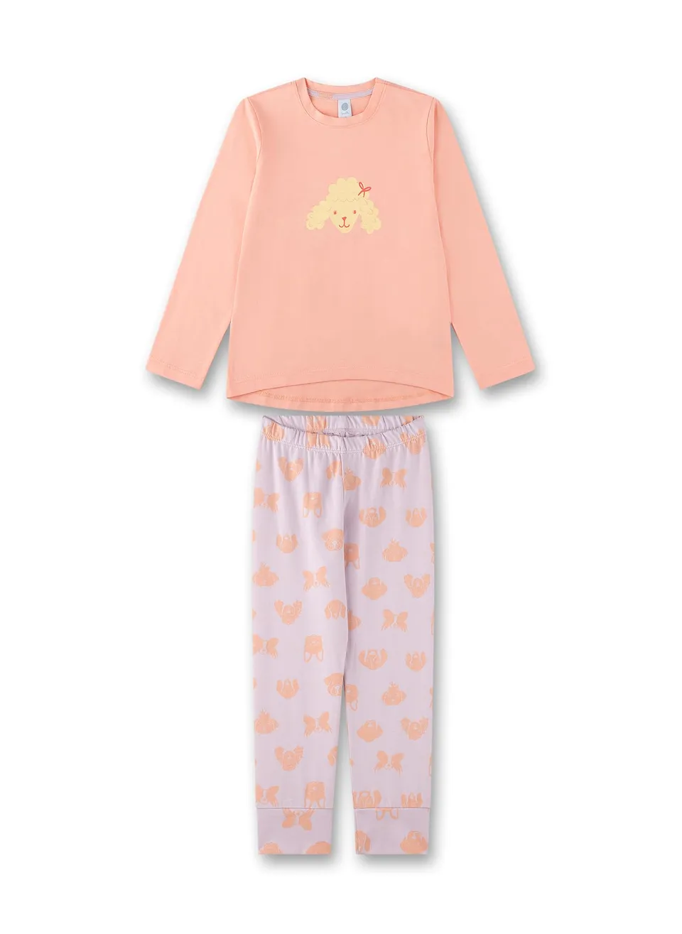 sanetta-m-dchen-schlafanzug-lang-orange-pyjamaset-m-dchen-aus-bio-baumwolle image 1
