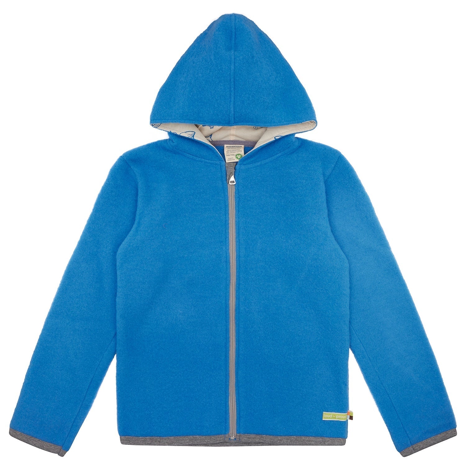 loud-proud-wollfleece-jacke-mit-kapuze-warme-bio-woll-fleece-jacke-f-r-kinder image 1
