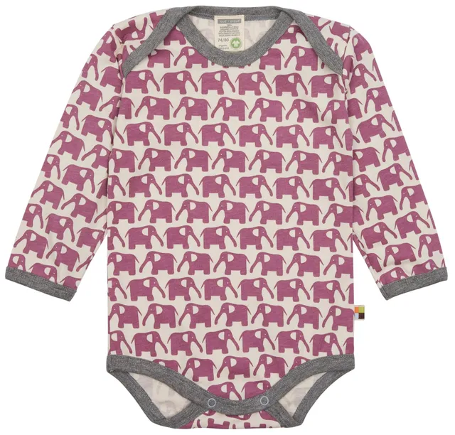 loud-proud-body-langarm-mit-druck-elefanten-bio-baumwoll-body image 1