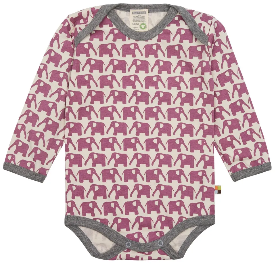 loud-proud-body-langarm-mit-druck-elefanten-bio-baumwoll-body image 1