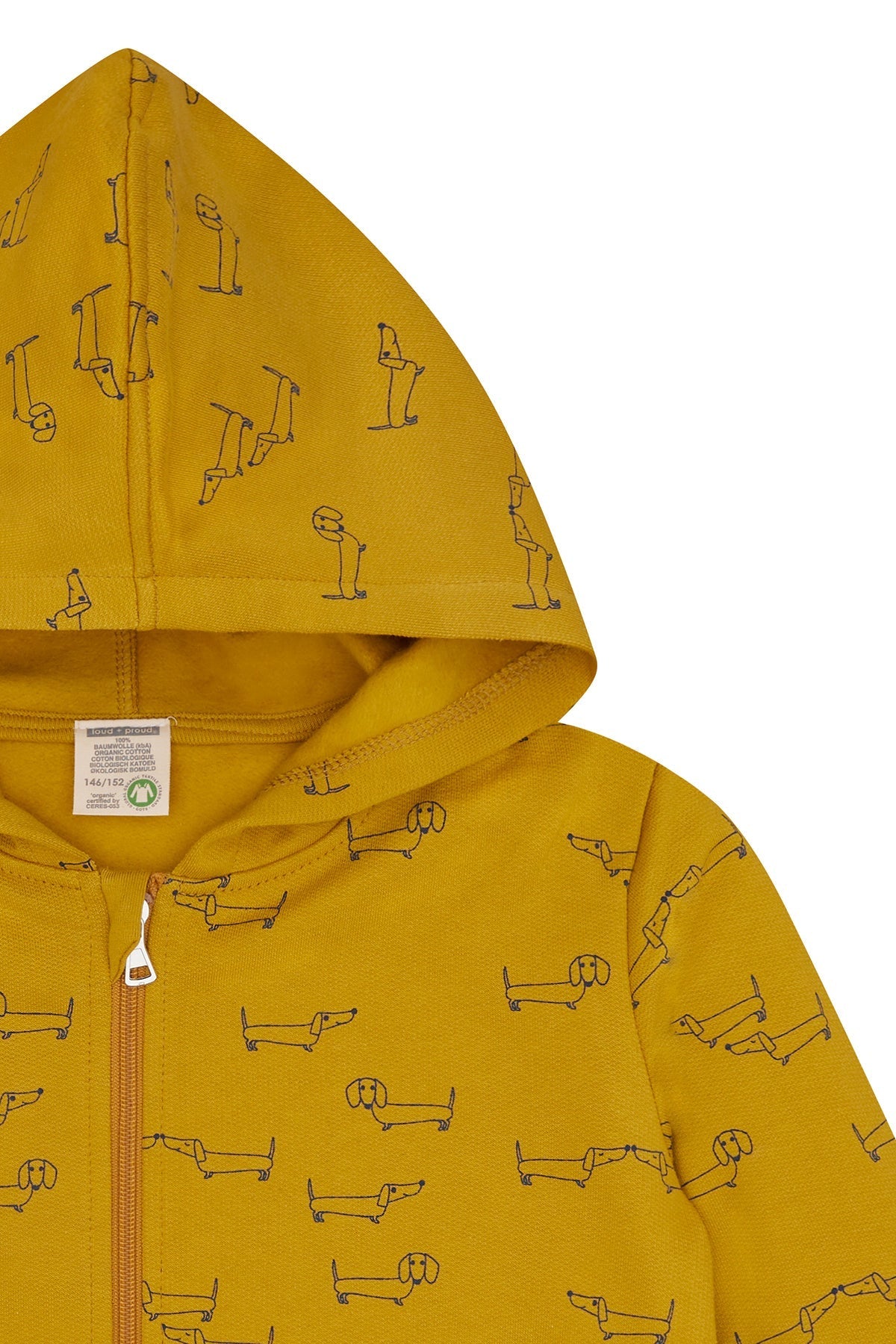 loud-proud-sweatjacke-mit-kapuze-dackel-alloverprint-kinder-kapuzenjacke-aus-bio image 3