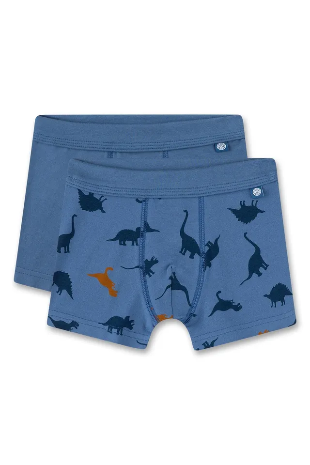 sanetta-jungen-hipshorts-doppelpack-blau-dinos-unterhose-aus-baumwoll-mix-2er-se image 1