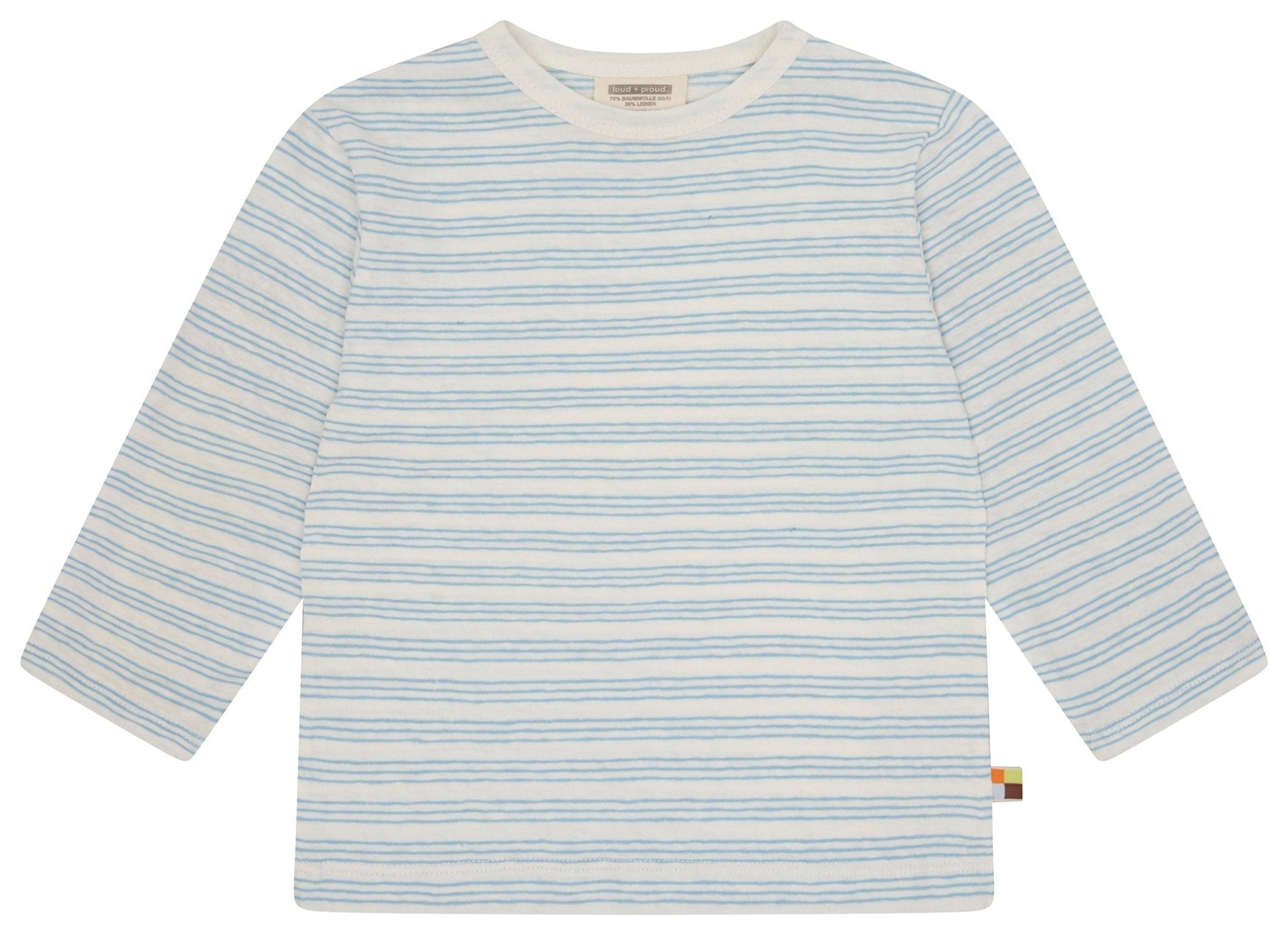 loud-proud-shirt-streifen-mit-leinen-gestreiftes-kindershirt image 1