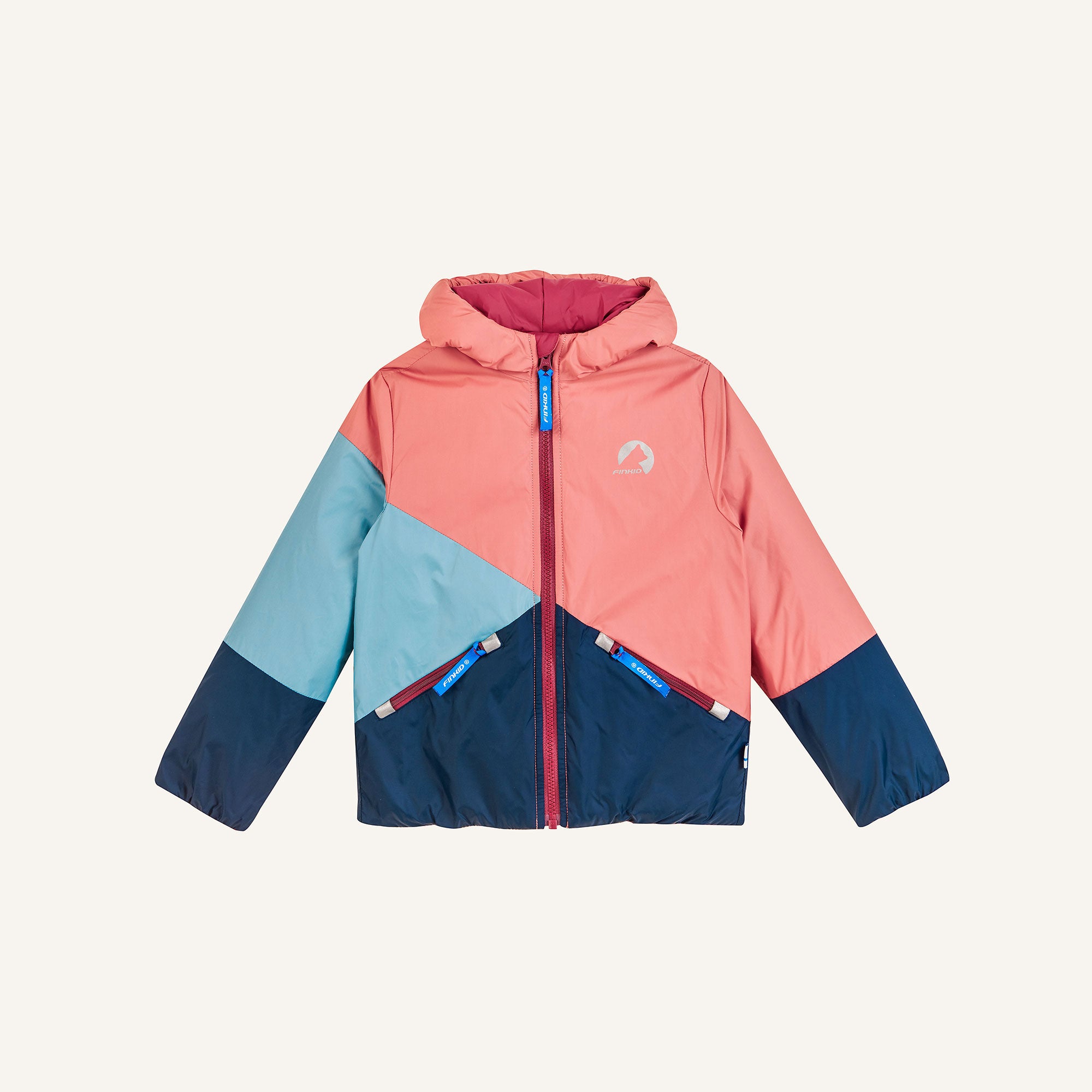 finkid-sirkus-kinder-zip-in-innenjacke-colorblocking-leicht-wattiert image 6