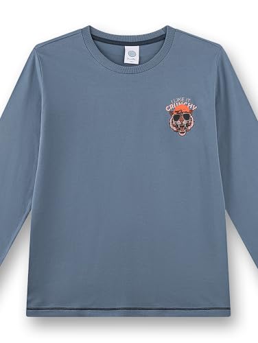 sanetta-jungen-schlafanzug-lang-blau-tiger-baumwolle-kinderpyjama image 6