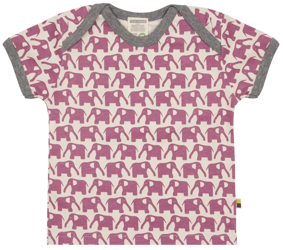 loud-proud-t-shirt-mit-druck-elefanten-bio-baumwoll-shirt image 1