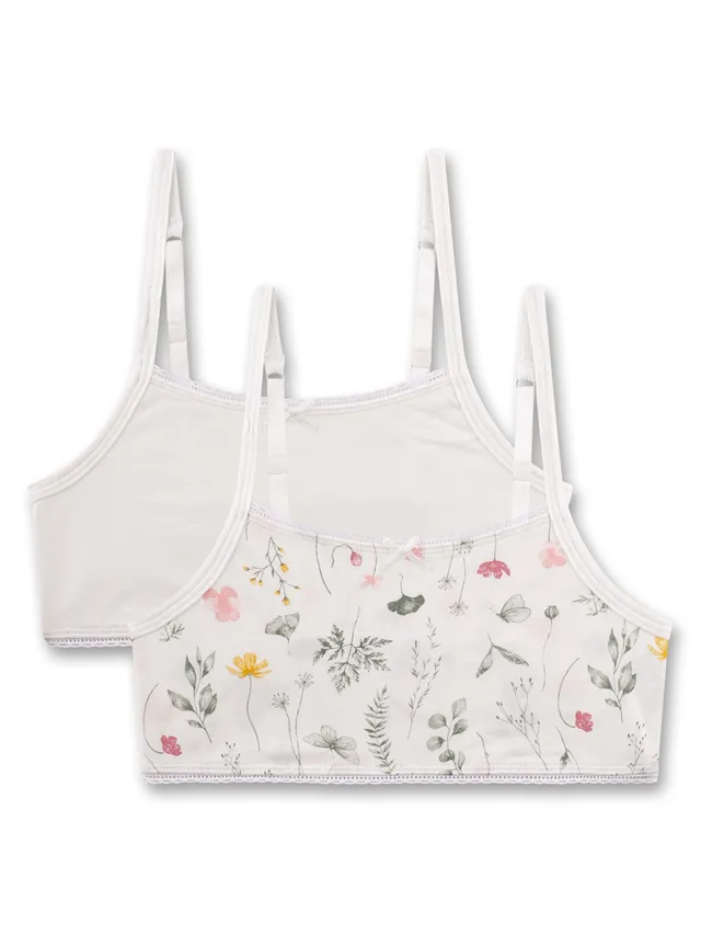 sanetta-m-dchen-bustier-doppelpack-beige-blumen-baumwoll-modal-mix image 1