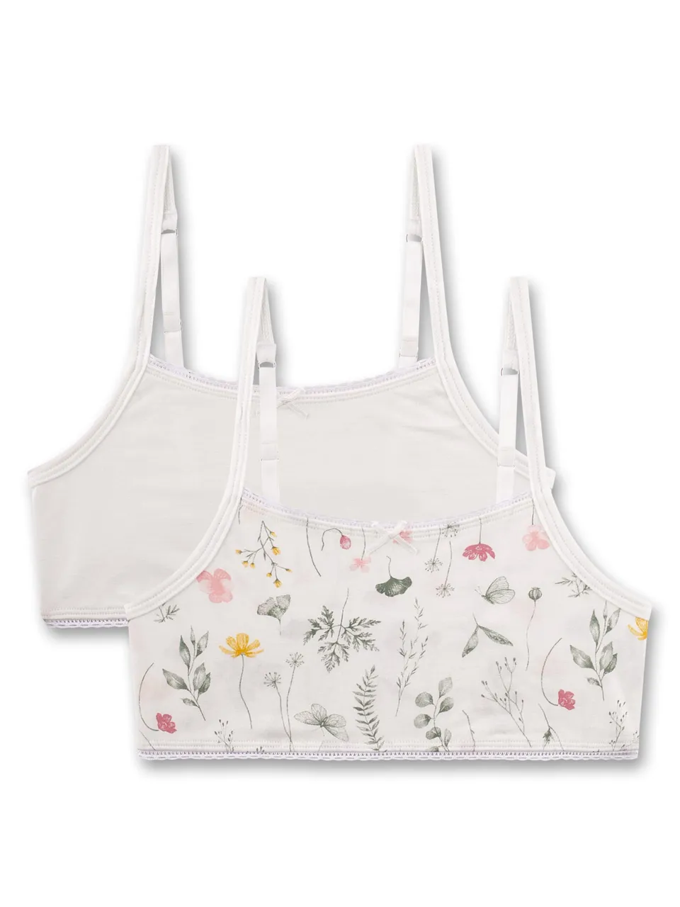 sanetta-m-dchen-bustier-doppelpack-beige-blumen-baumwoll-modal-mix image 1